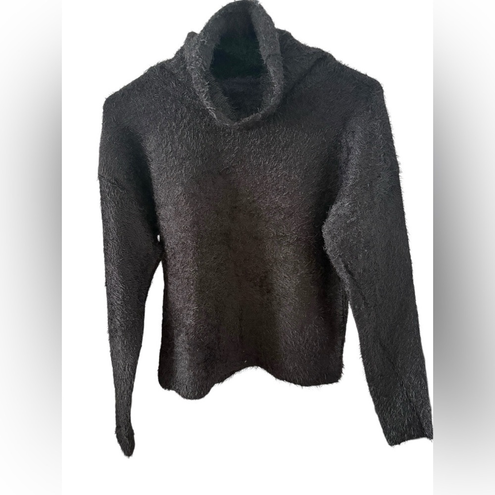Knot Sisters Black Cowl Neck Sweater